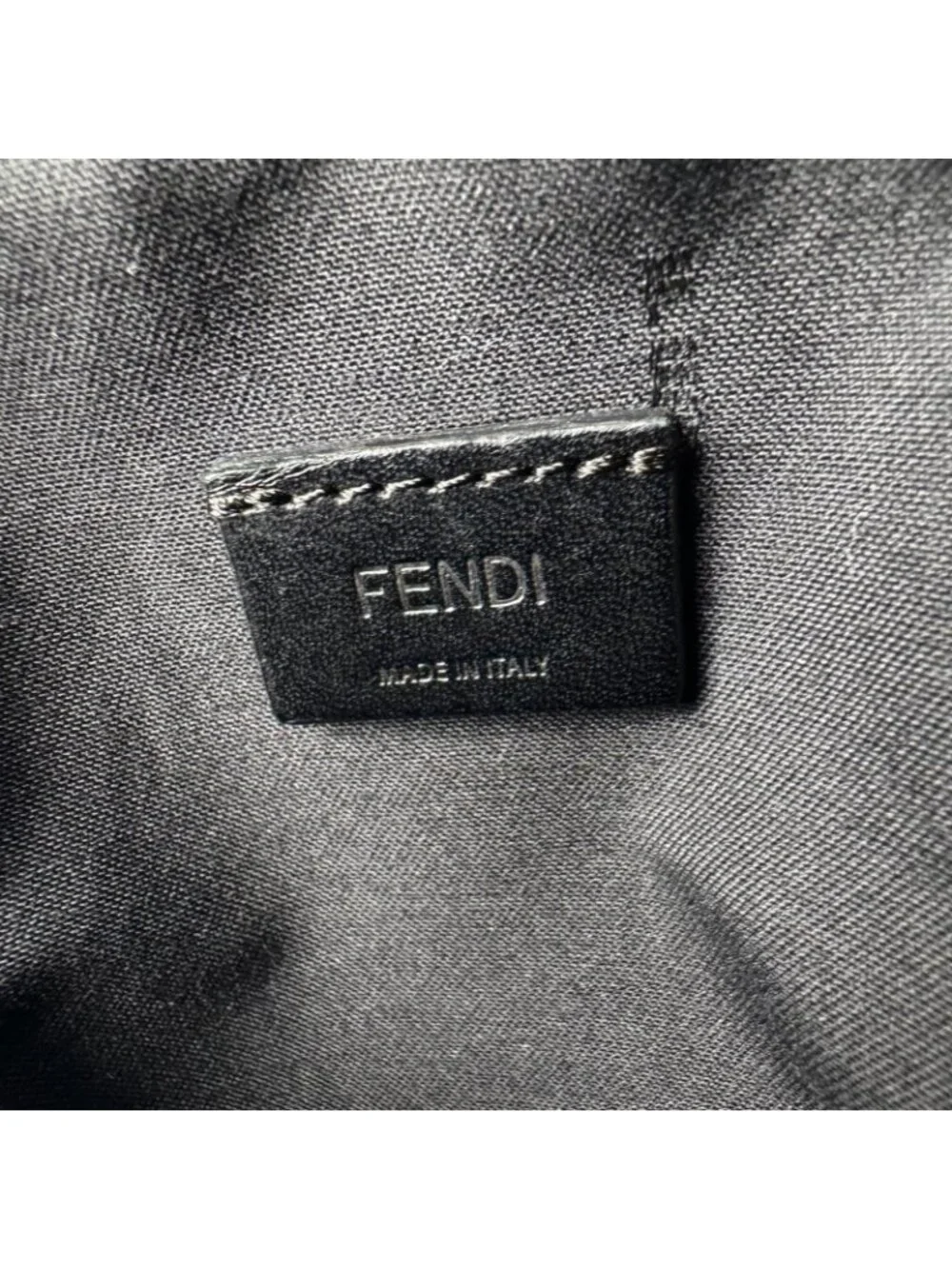 Fendi Baguette Phone Pouch Nylon Shoulder Bag Black